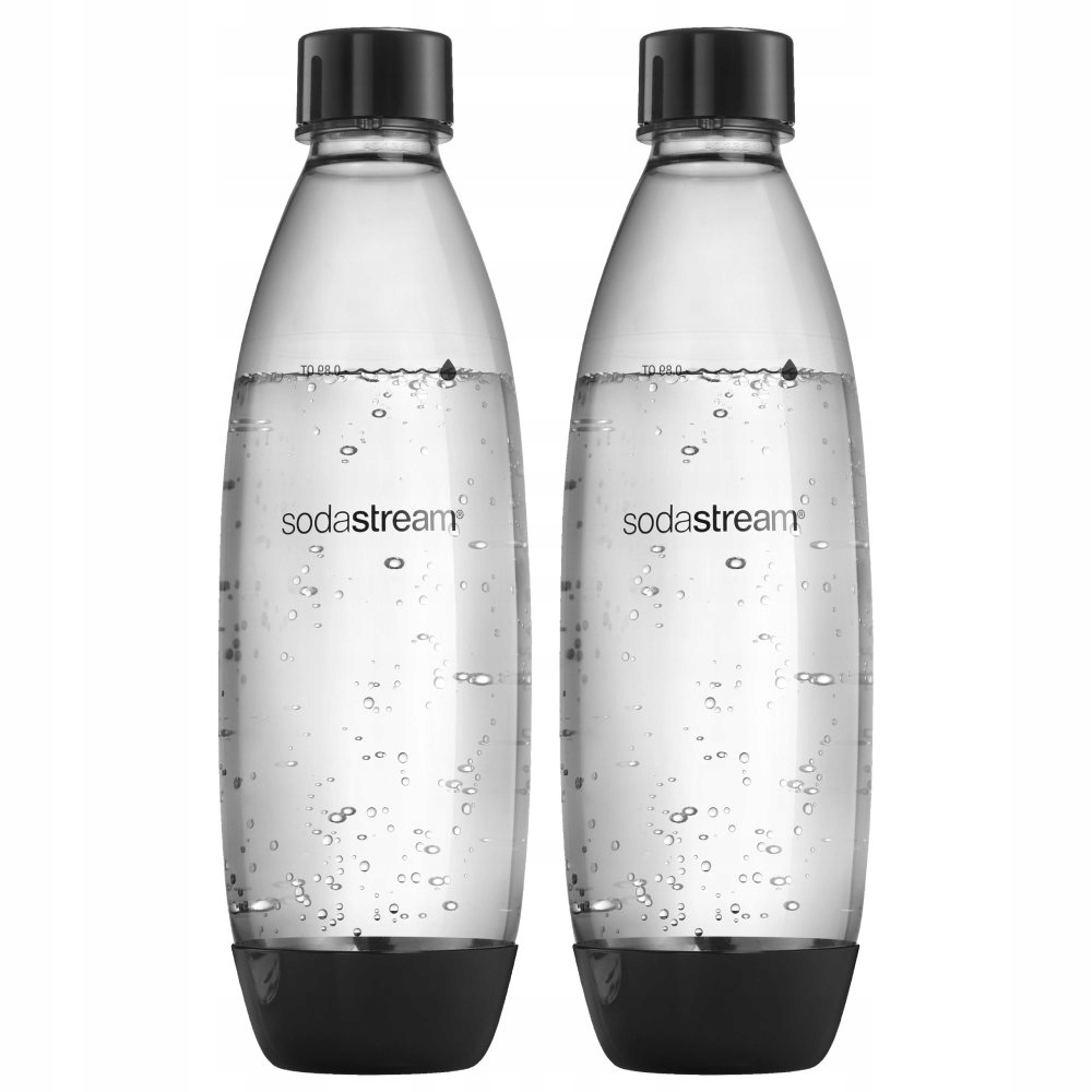 Súprava karbonizačných fliaš SodaStream Fuse, čierna, 1 l, 2 ks.